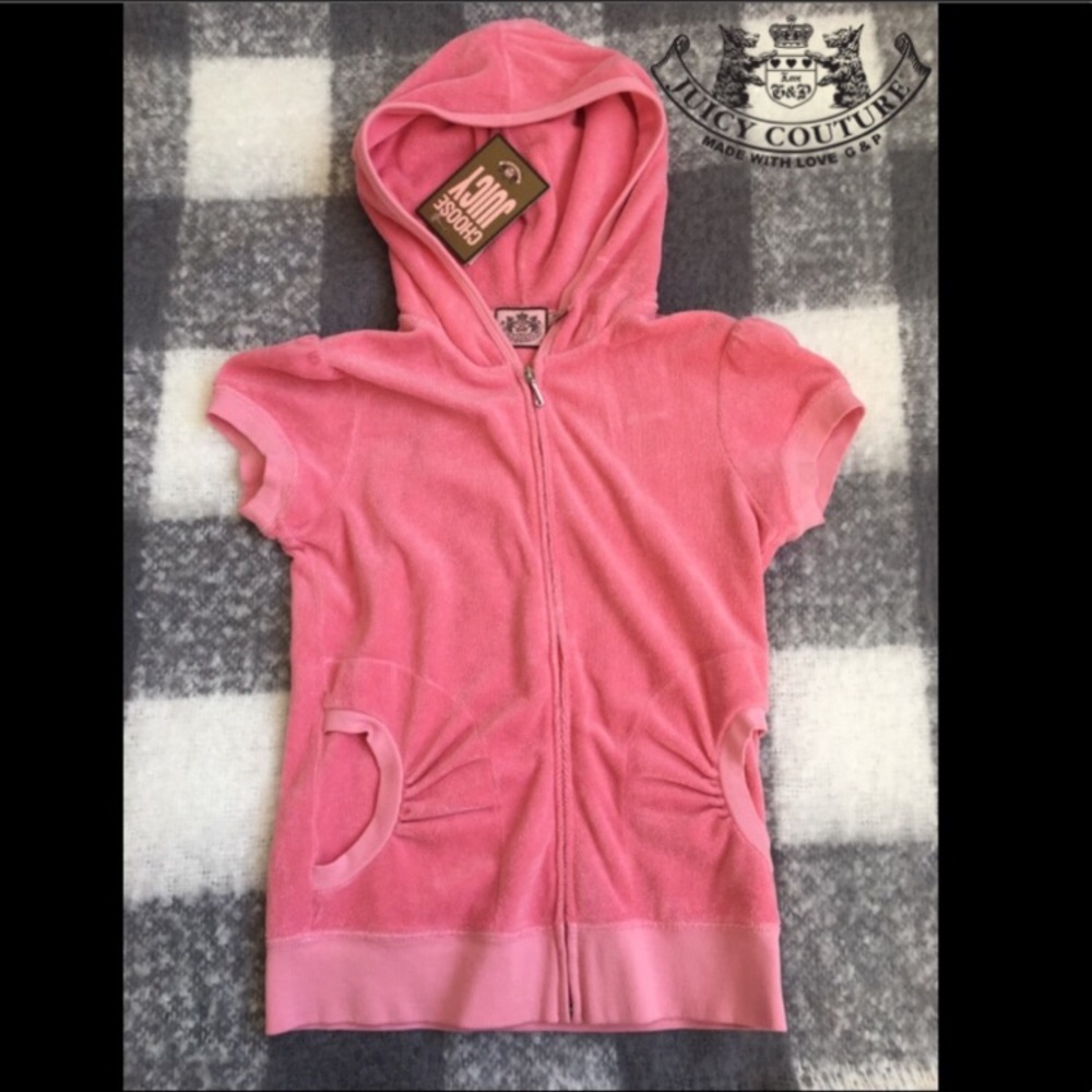 NWT Juicy Couture Short Sleeve Zip-Up